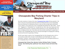 Tablet Screenshot of chesapeakebaysportfishing.com